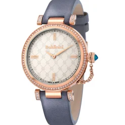 Femme Baldinini Montres^Montre Femme en Cuir & cristaux Swarovski Dona grise