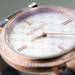 Femme Baldinini Montres^Montre Femme en Cuir & cristaux Swarovski Dona grise
