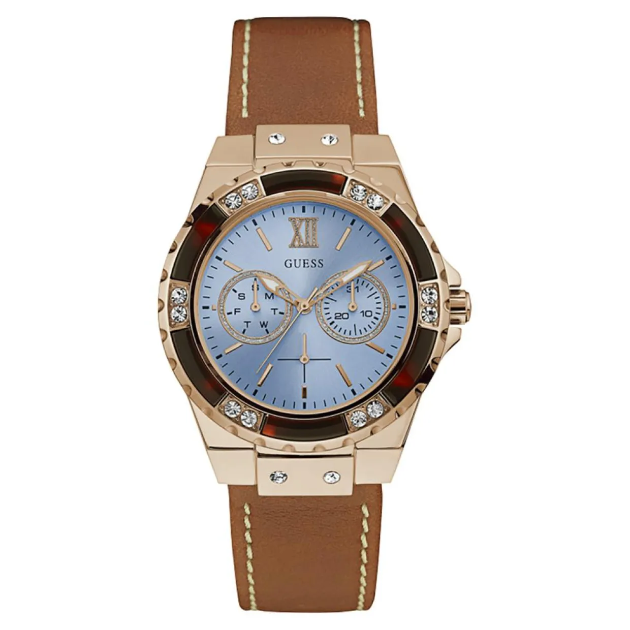 Montre Femme en Cuir & Polyuréthane marron-Guess Discount