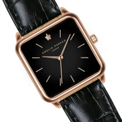Montre Femme en Cuir Night Plaza noire-Amelia Parker Online