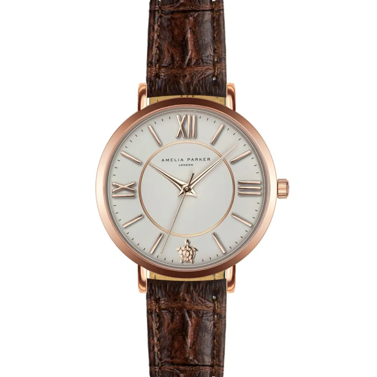 Montre Femme en Cuir Petite Classique marron-Amelia Parker Discount