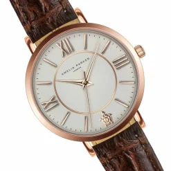 Montre Femme en Cuir Petite Classique marron-Amelia Parker Discount