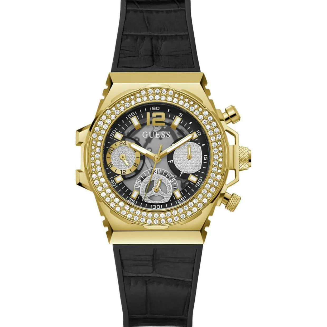 Femme Guess Montres^Montre Femme Fusion en Silicone noire