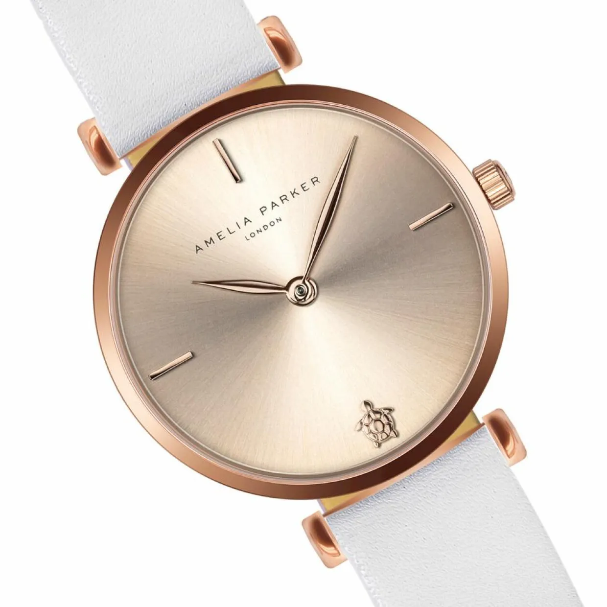 Montre Femme Gold Shore en Cuir blanche-Amelia Parker Discount
