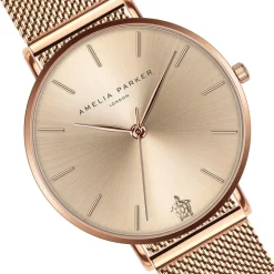 Femme Amelia Parker Montres^Montre Femme Gold Sky en Acier rose doré