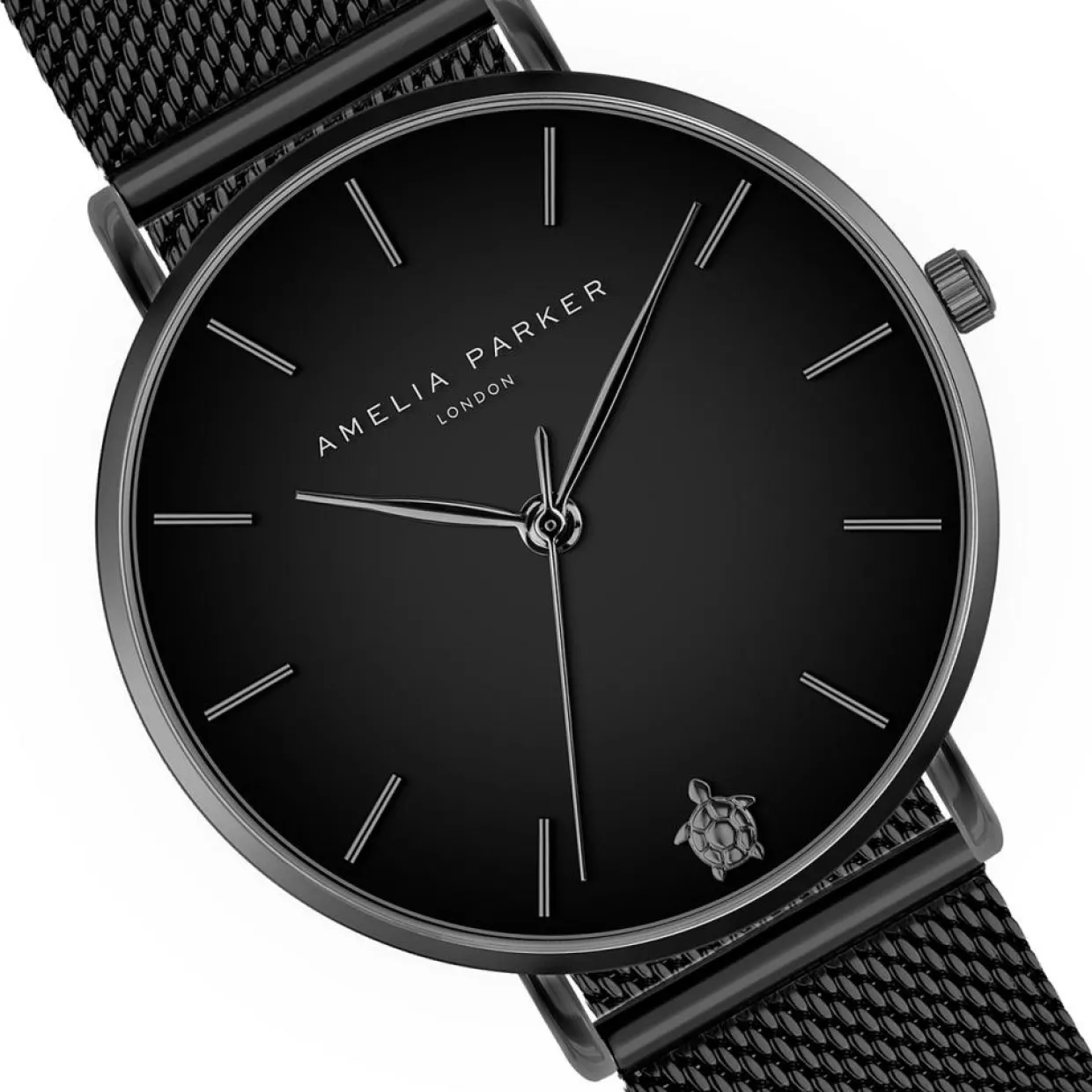 Montre Femme Jet Black en Acier noire-Amelia Parker