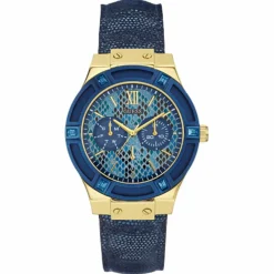 Femme Guess Montres^Montre Femme Jet Setter en Cuir & Synthétique bleue