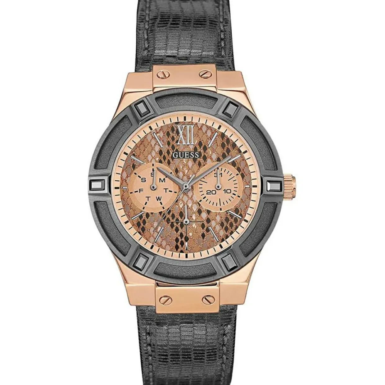 Montre Femme Jet Setter en Cuir grise-Guess Online