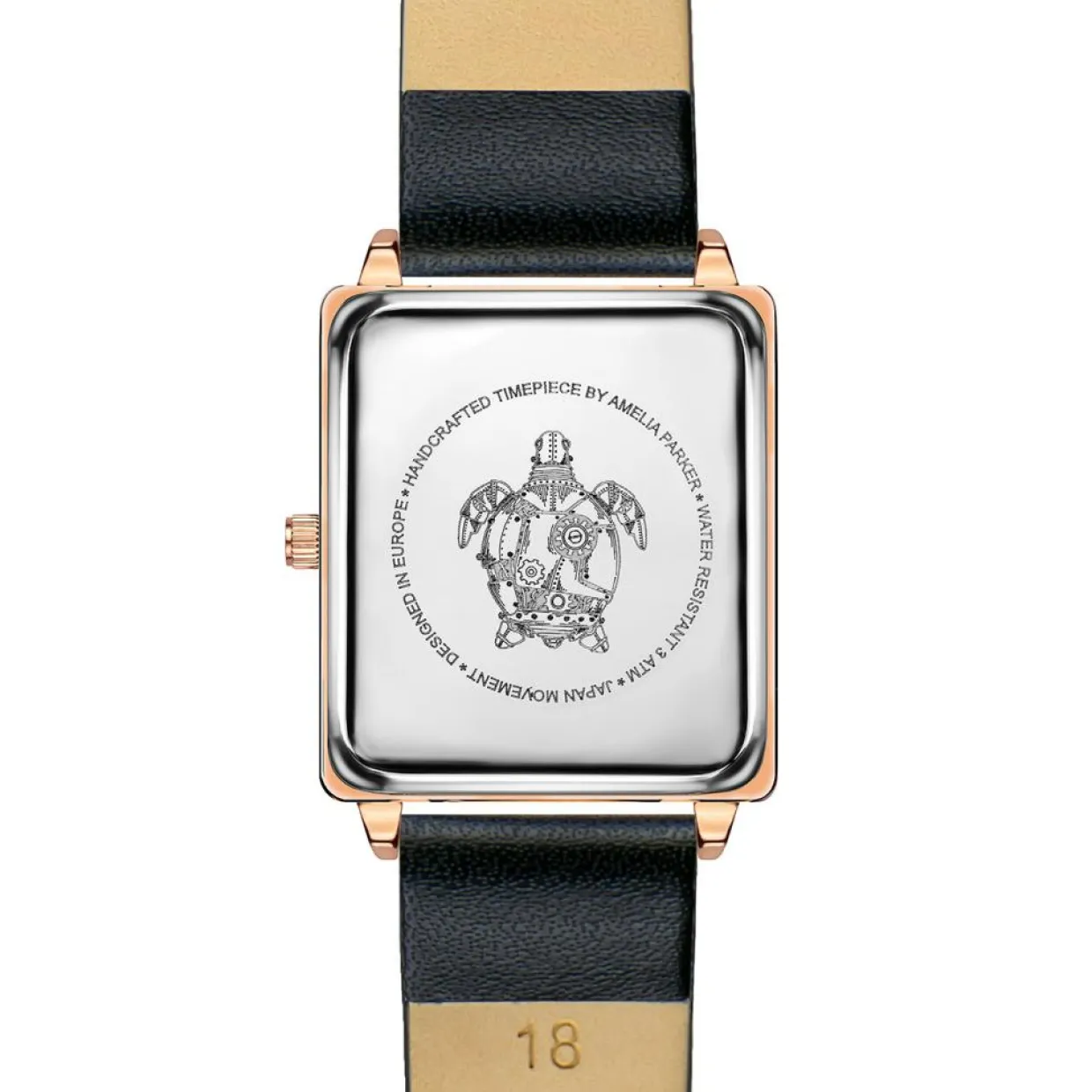 Femme Amelia Parker Montres^Montre Femme Joyful Journey en Cuir noire
