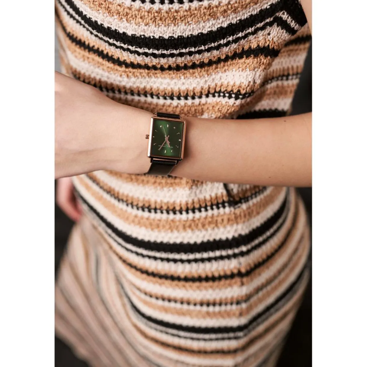 Femme Amelia Parker Montres^Montre Femme Joyful Journey en Cuir noire