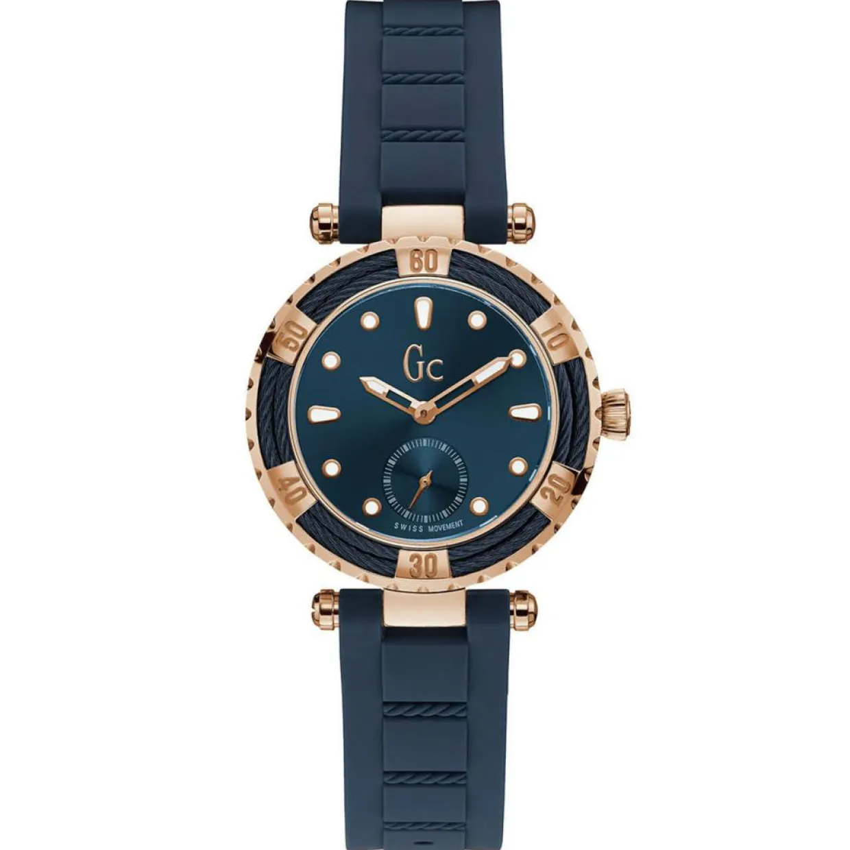 Femme Guess Collection Montres^Montre Femme Lady Diver Silicone en Silicone bleue