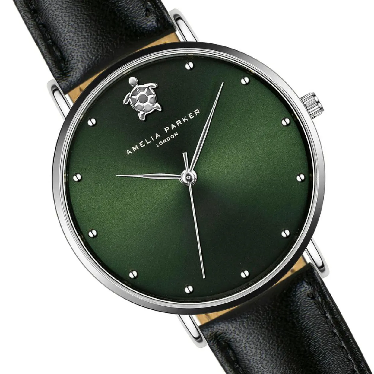 Montre Femme Maya Bay en Cuir noire-Amelia Parker New