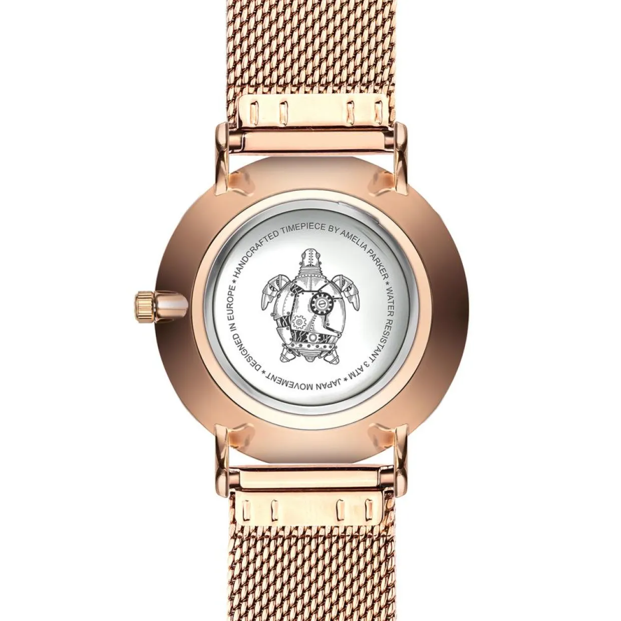 Montre Femme Midnight Moon en Acier rose doré-Amelia Parker Sale