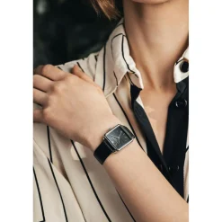 Montre Femme Night Voyage en Cuir noire-Amelia Parker Discount
