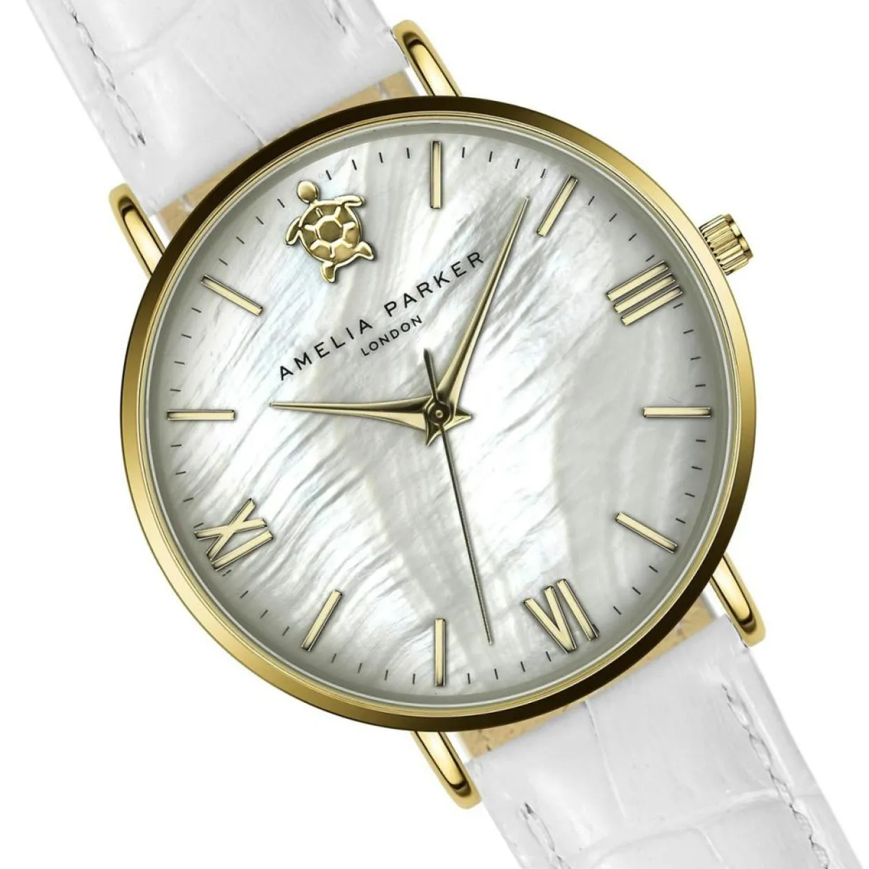 Montre Femme Pearl of the Sea en Cuir blanche-Amelia Parker Discount