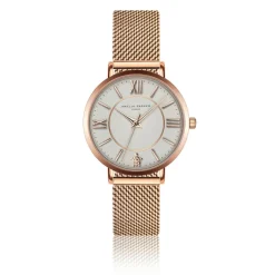 Montre Femme Petite Classique en Acier rose doré-Amelia Parker Sale