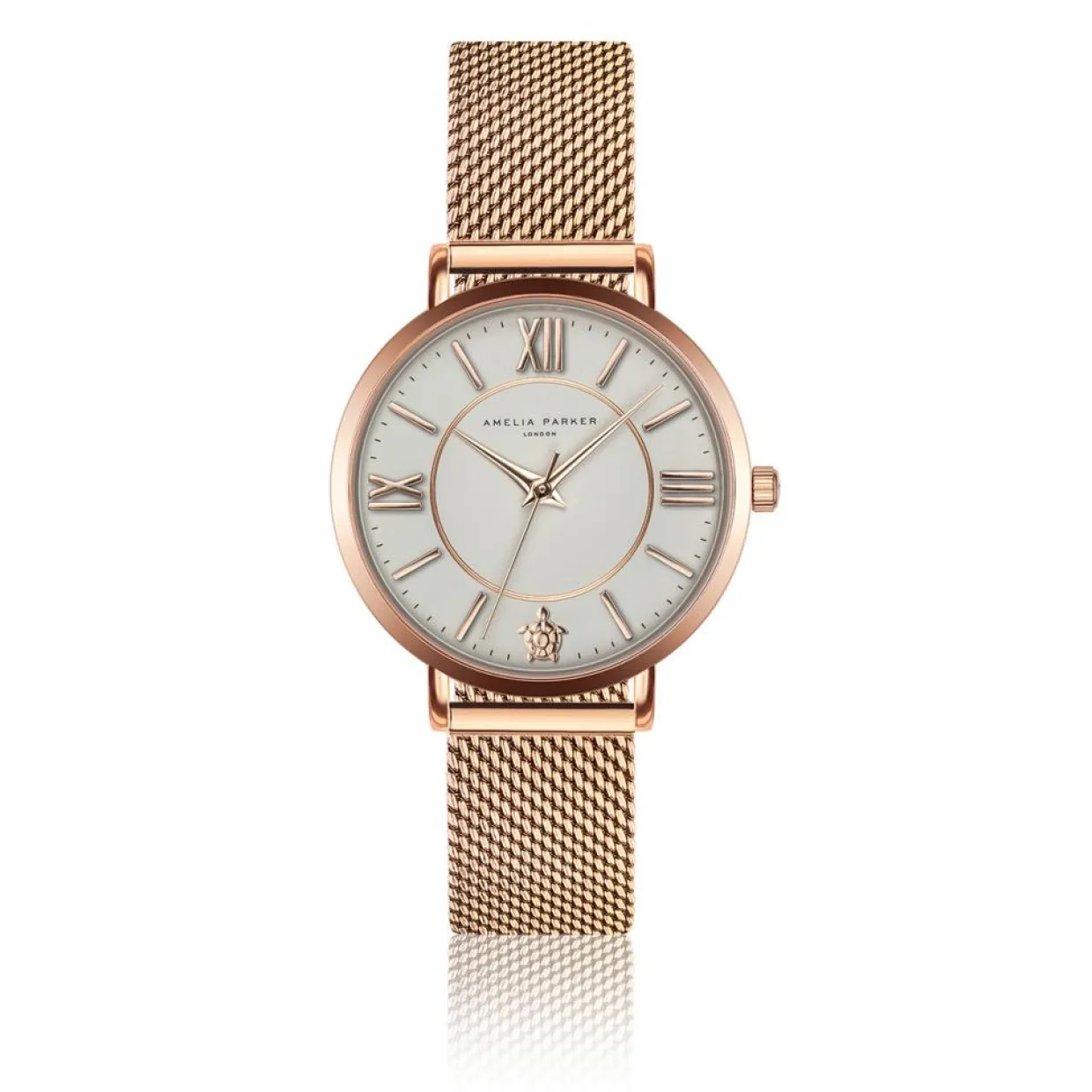 Montre Femme Petite Classique en Acier rose doré-Amelia Parker Sale