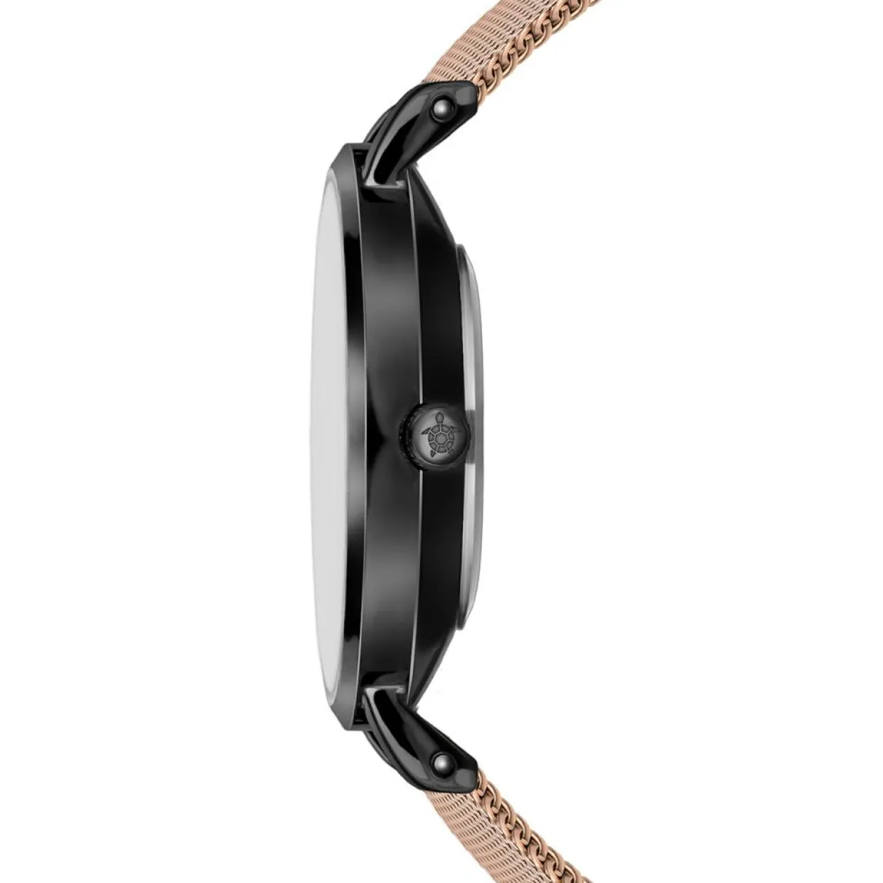 Montre Femme Petite Noir en Acier rose doré-Amelia Parker Hot