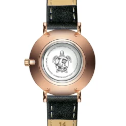 Montre Femme Petite Rose en Cuir noire-Amelia Parker Discount