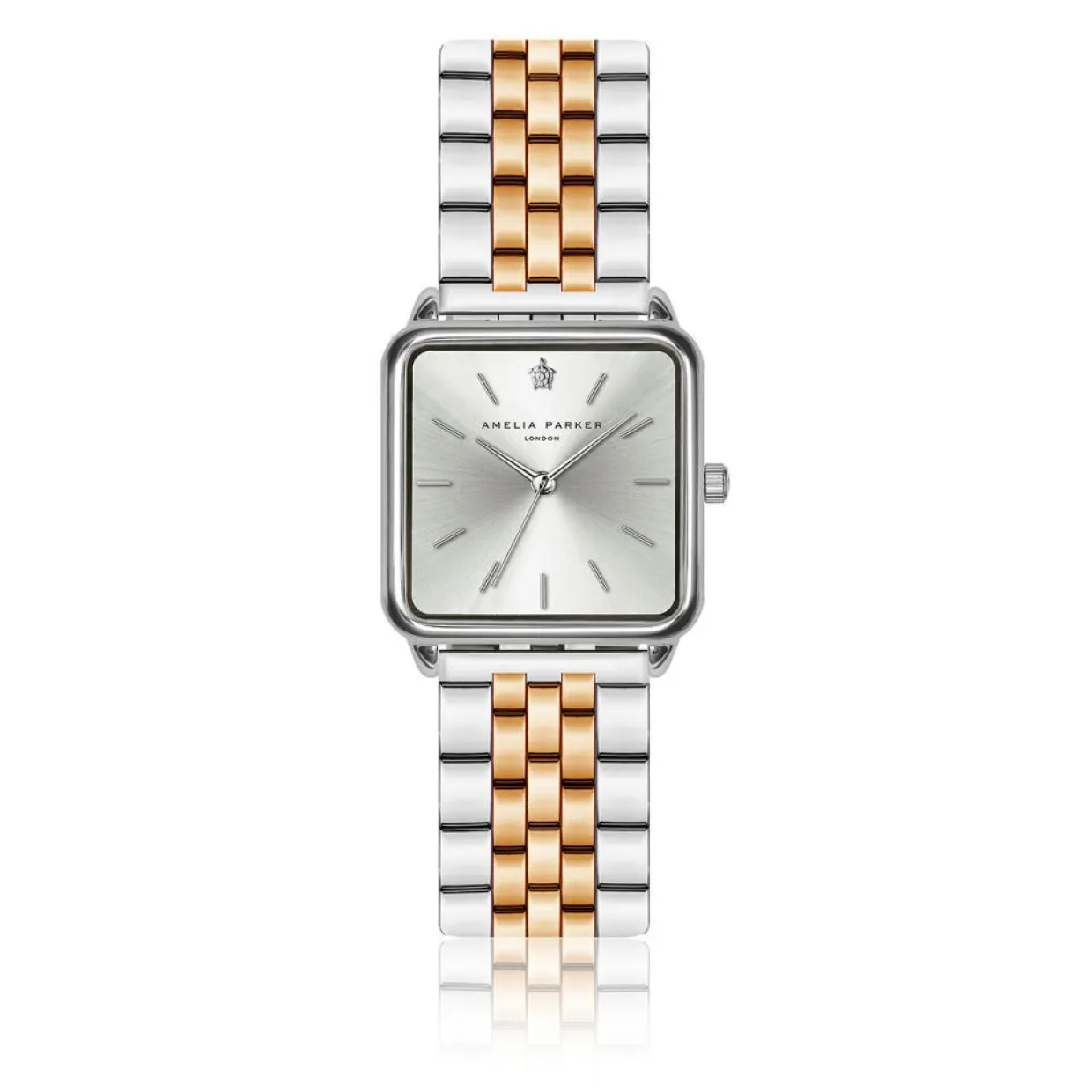 Femme Amelia Parker Montres^Montre Femme Plaza en Acier rose doré/argenté