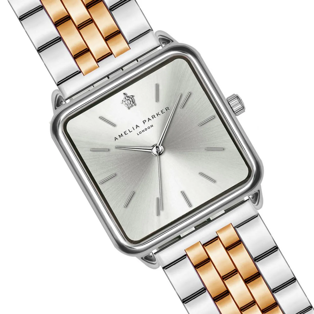 Femme Amelia Parker Montres^Montre Femme Plaza en Acier rose doré/argenté