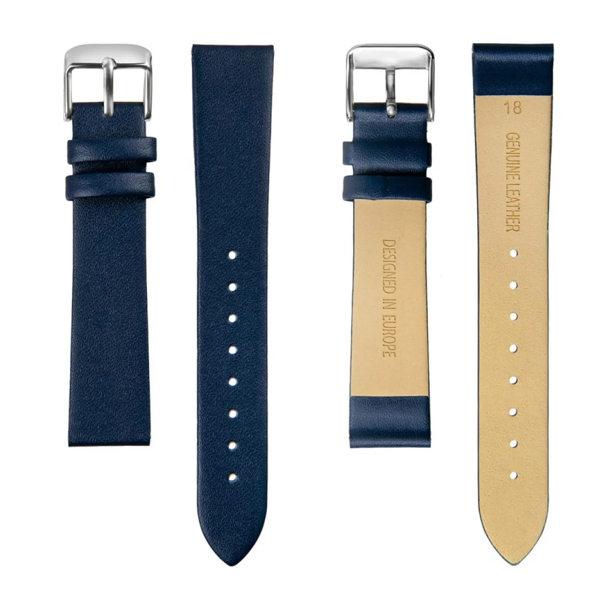 Montre Femme Plaza en Cuir bleu foncé-Amelia Parker New