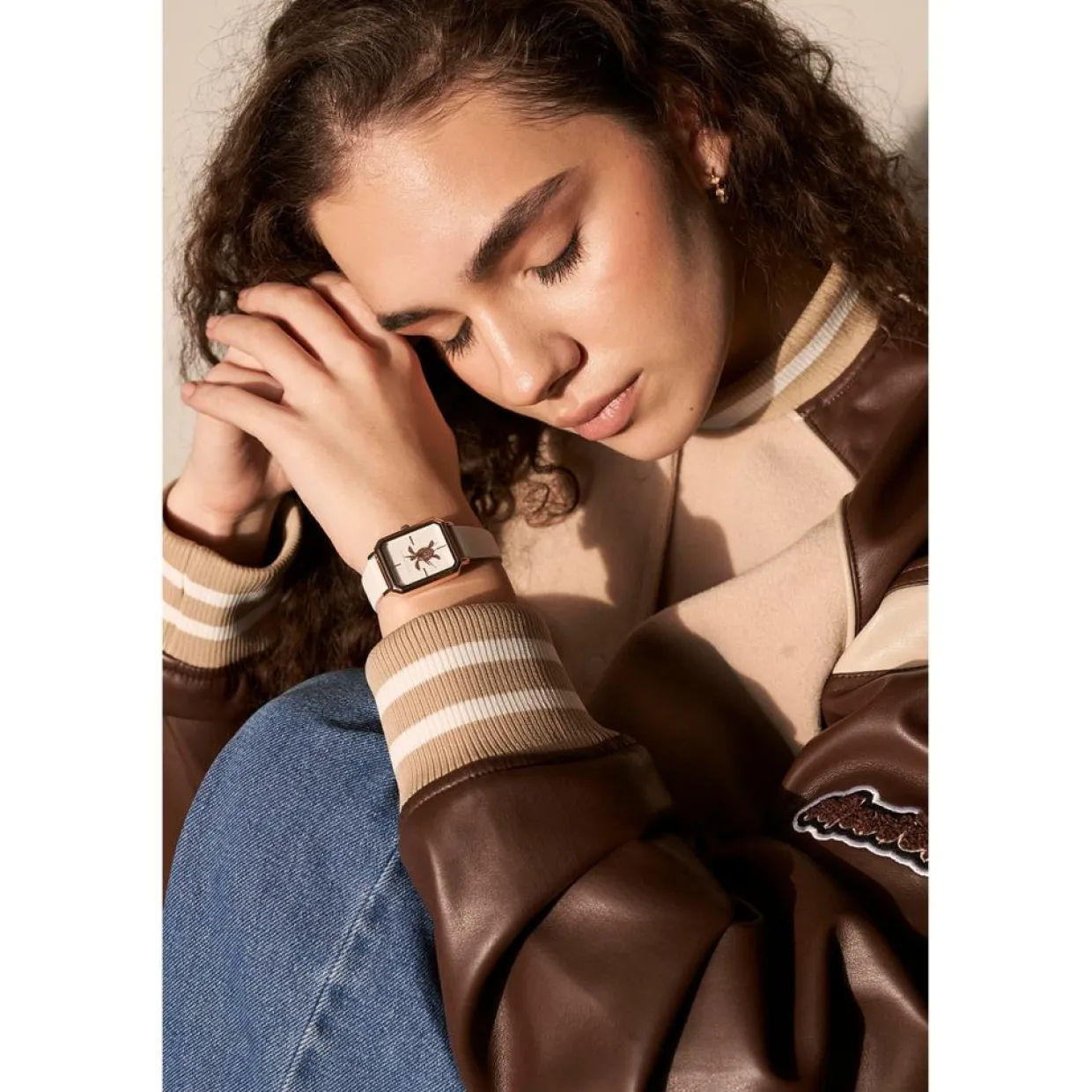 Montre Femme Serenity en Cuir blanche-Amelia Parker Hot
