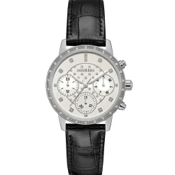 Femme Guess Montres^Montre Femme Sunny en Cuir noire