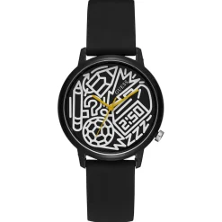 Femme Guess Montres^Montre Femme Time To Give en Silicone noire