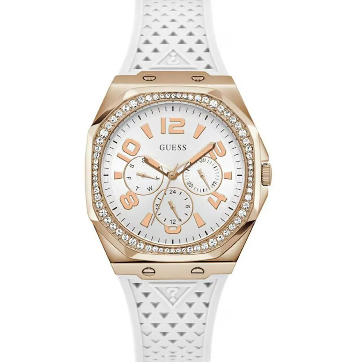 Montre Femme Zest en Silicone blanche-Guess New