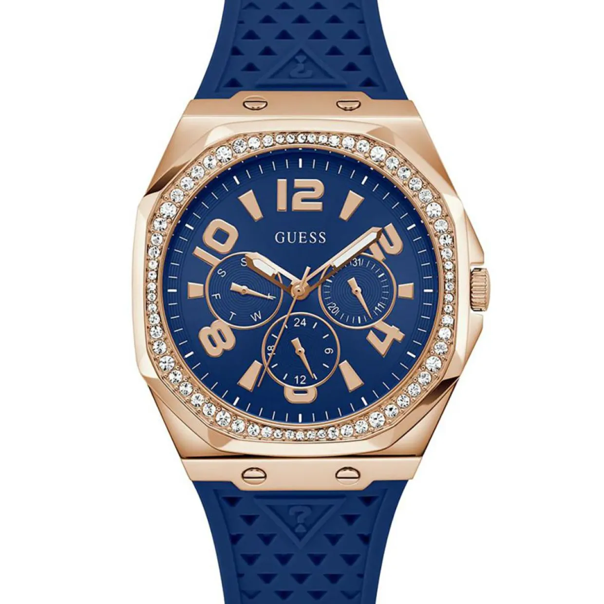 Montre Femme Zest en Silicone bleue-Guess Clearance