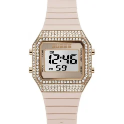 Montre Femme Zoom en Silicone rose-Guess Best