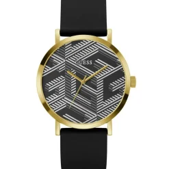 Montre Homme Bossed en Silicone noire-Guess Outlet