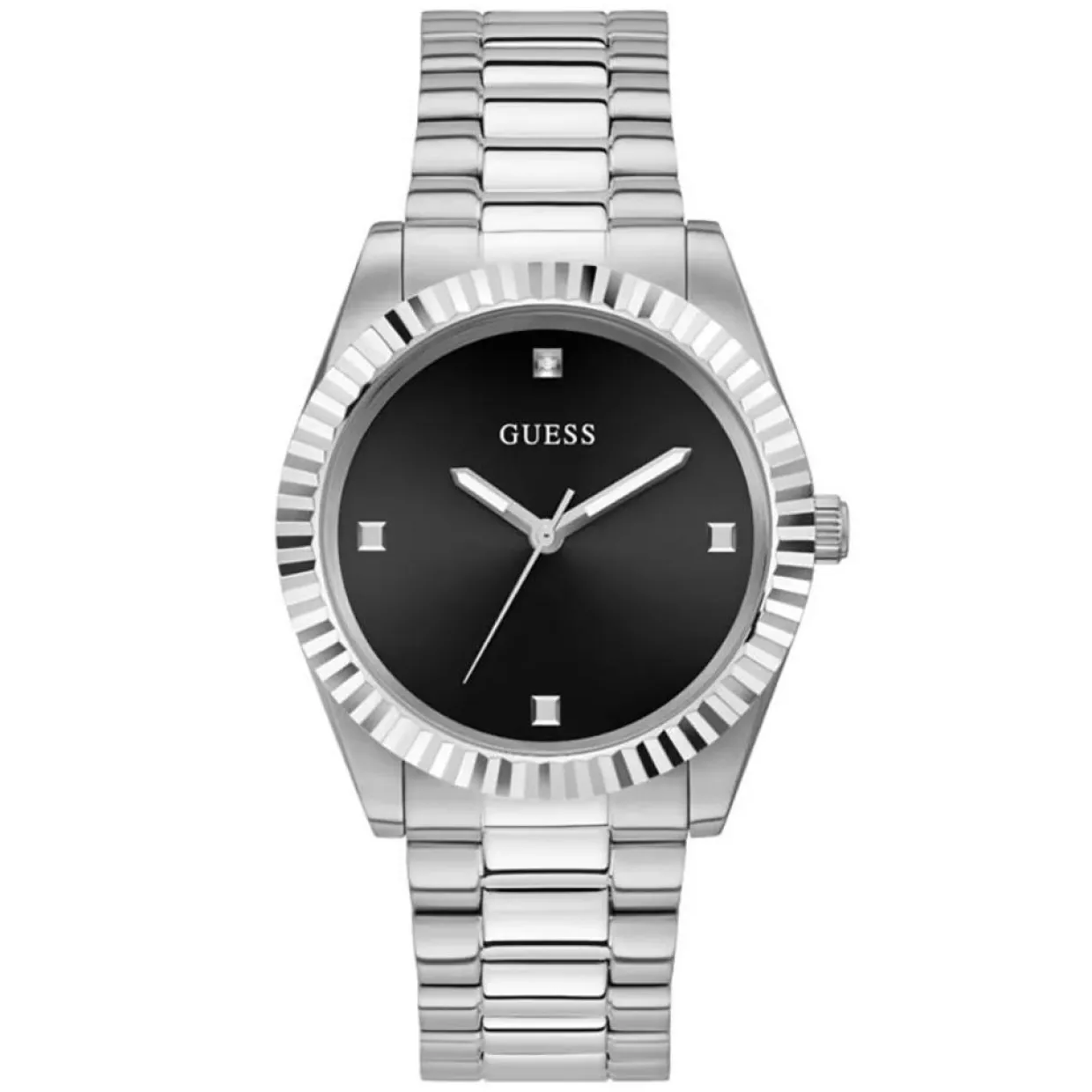 Homme Guess Montres^Montre Homme Connoisseur en Acier argentée