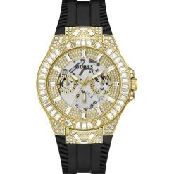 Homme Guess Montres^Montre Homme Dynasty en Silicone noire
