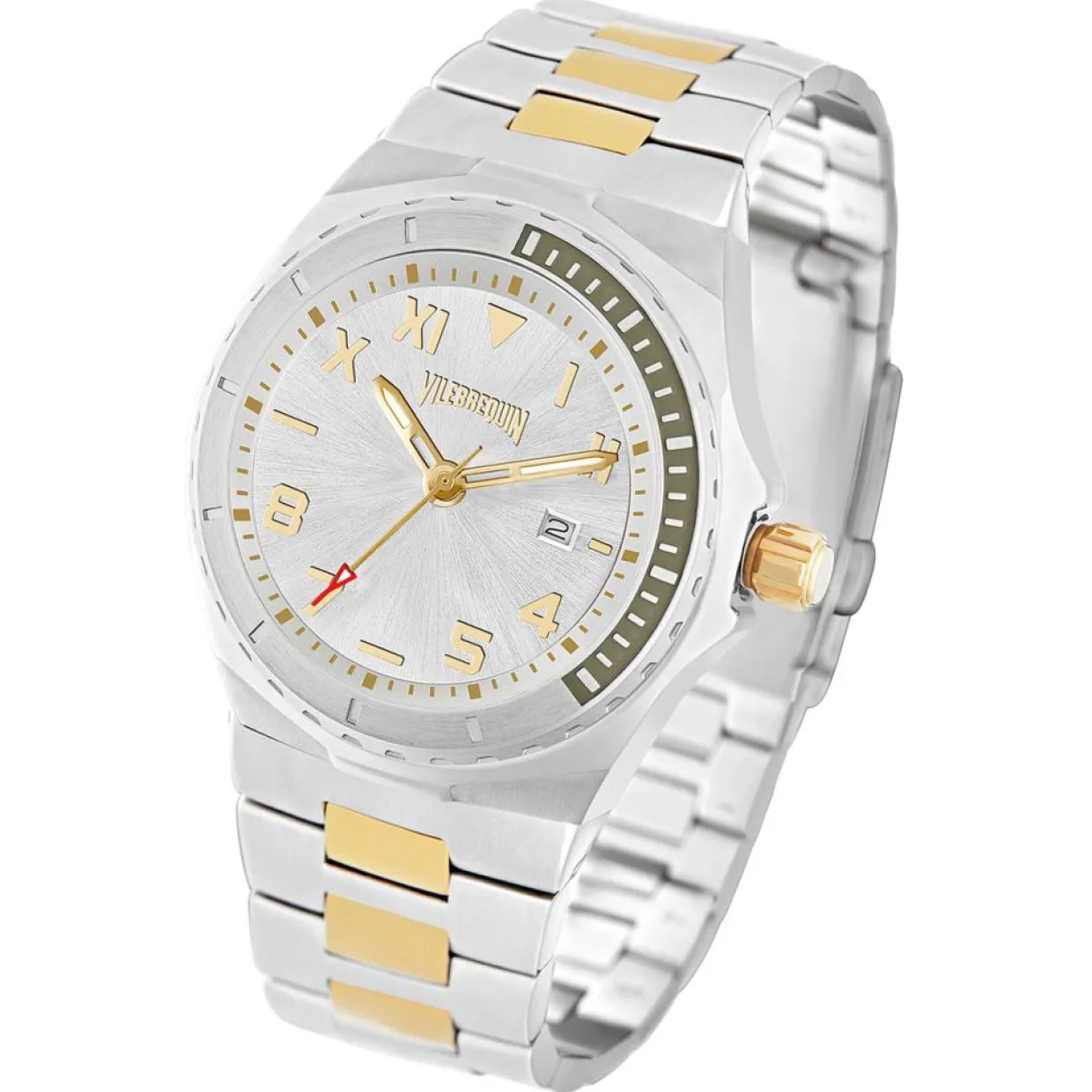 Montre Homme en Acier argenté/doré-Vilebrequin New