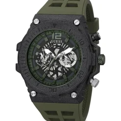 Montre Homme Exposure en Silicone verte-Guess Discount