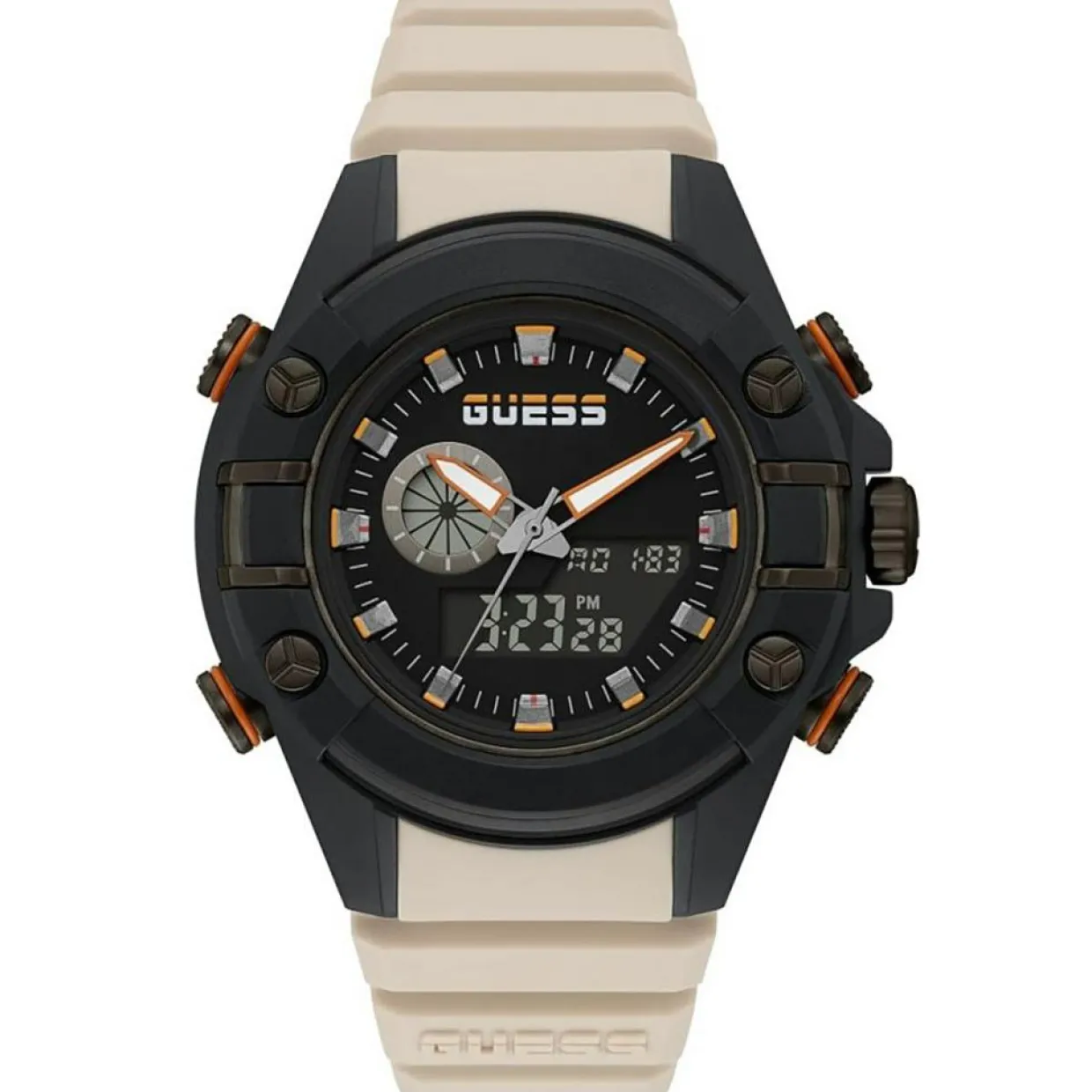 Homme Guess Montres^Montre Homme G Force en Résine beige