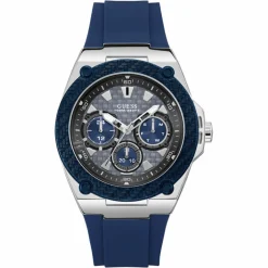 Homme Guess Montres^Montre Homme Legacy en Silicone bleue