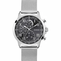 Homme Guess Montres^Montre Homme Porter en Acier argentée