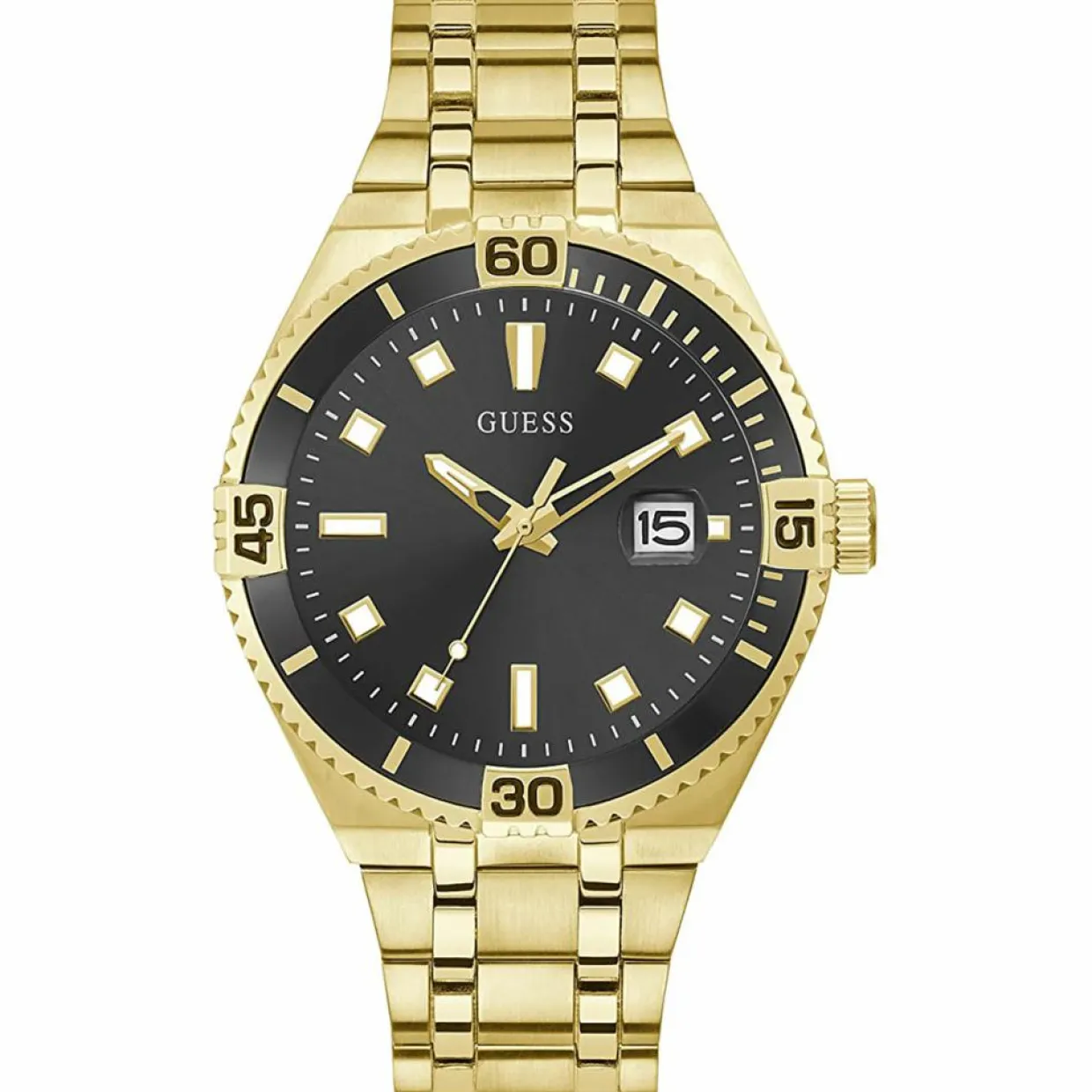 Montre Homme Premier en Acier dorée-Guess Discount