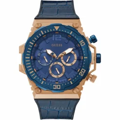 Homme Guess Montres^Montre Homme Venture en Cuir bleue