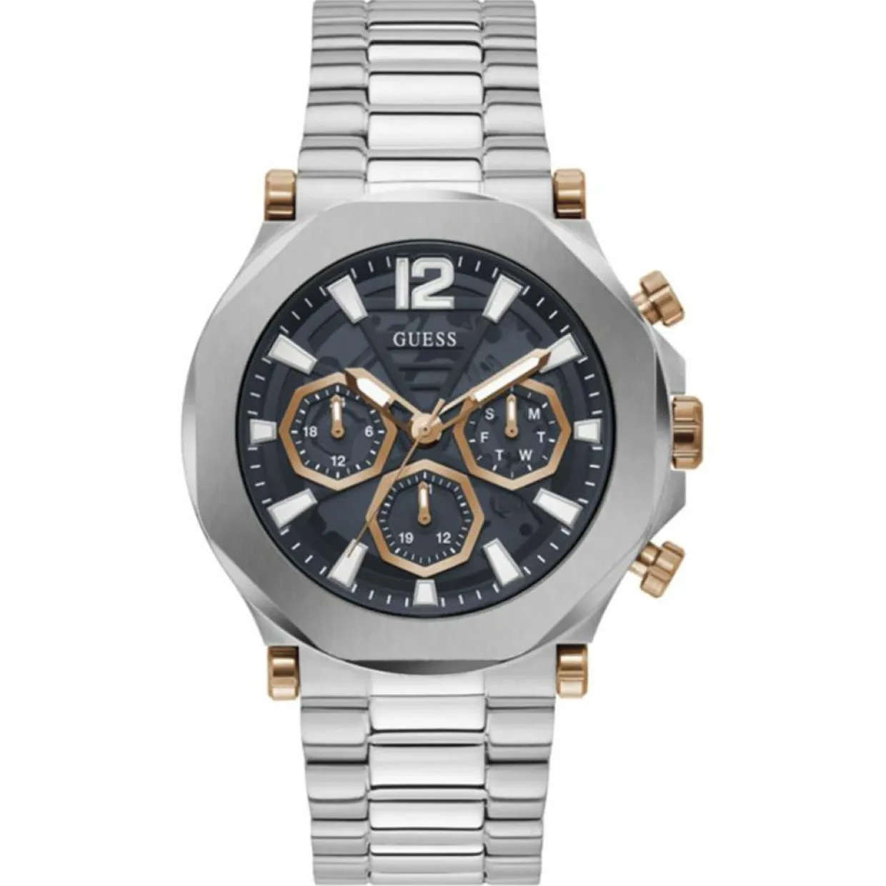 Homme Guess Montres^Montre Multifonction Homme Edge en Acier argentée