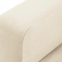 Méridienne Velours Gauche Venus beige clair - 160x104x90 cm-Mazzini Sofas Online