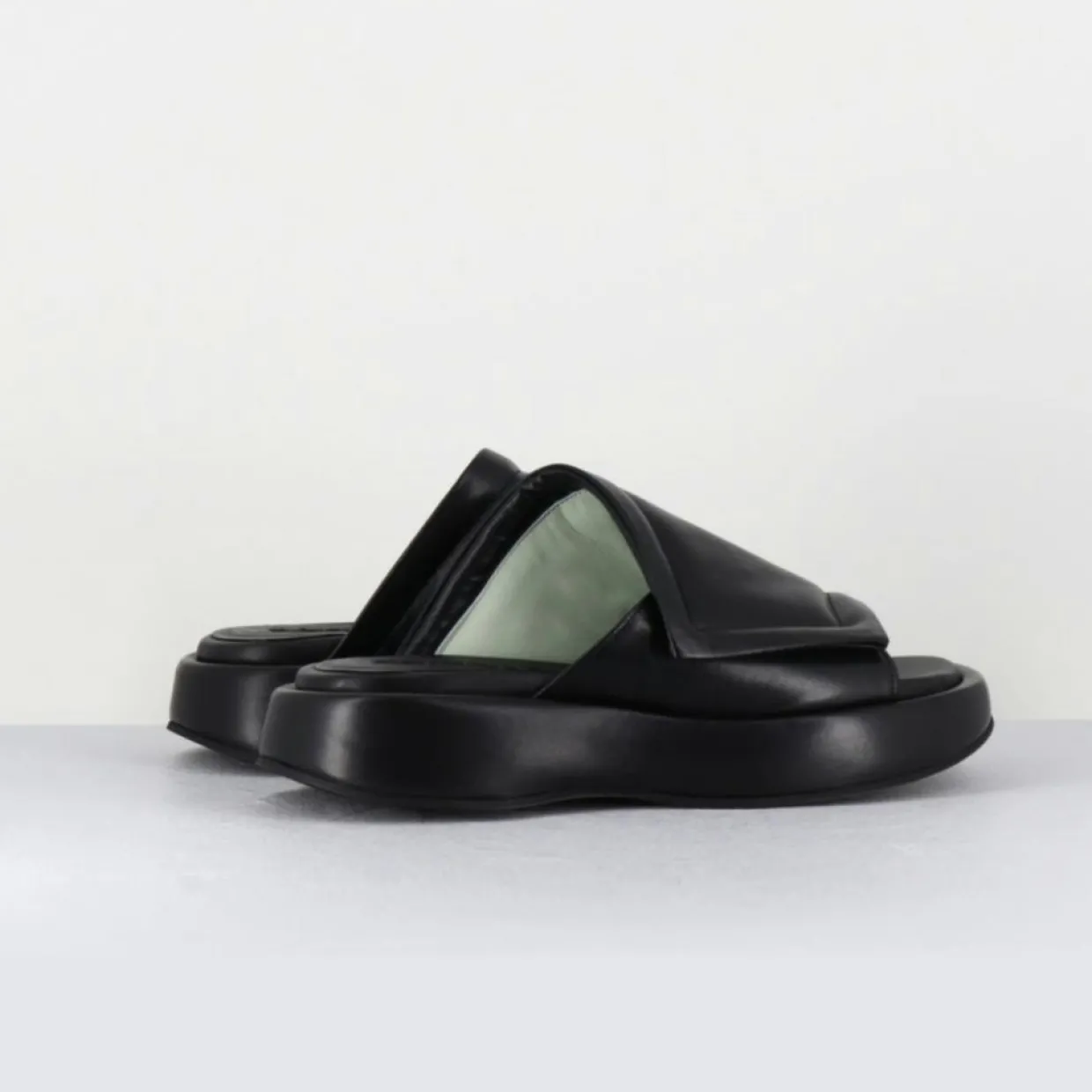 Mules en Cuir Rombo noires-Malloni Best