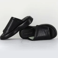 Mules en Cuir Rombo noires-Malloni Best