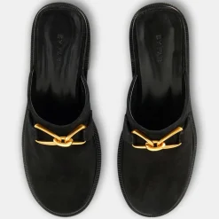 Mules en Cuir sabot noires-By Far Discount