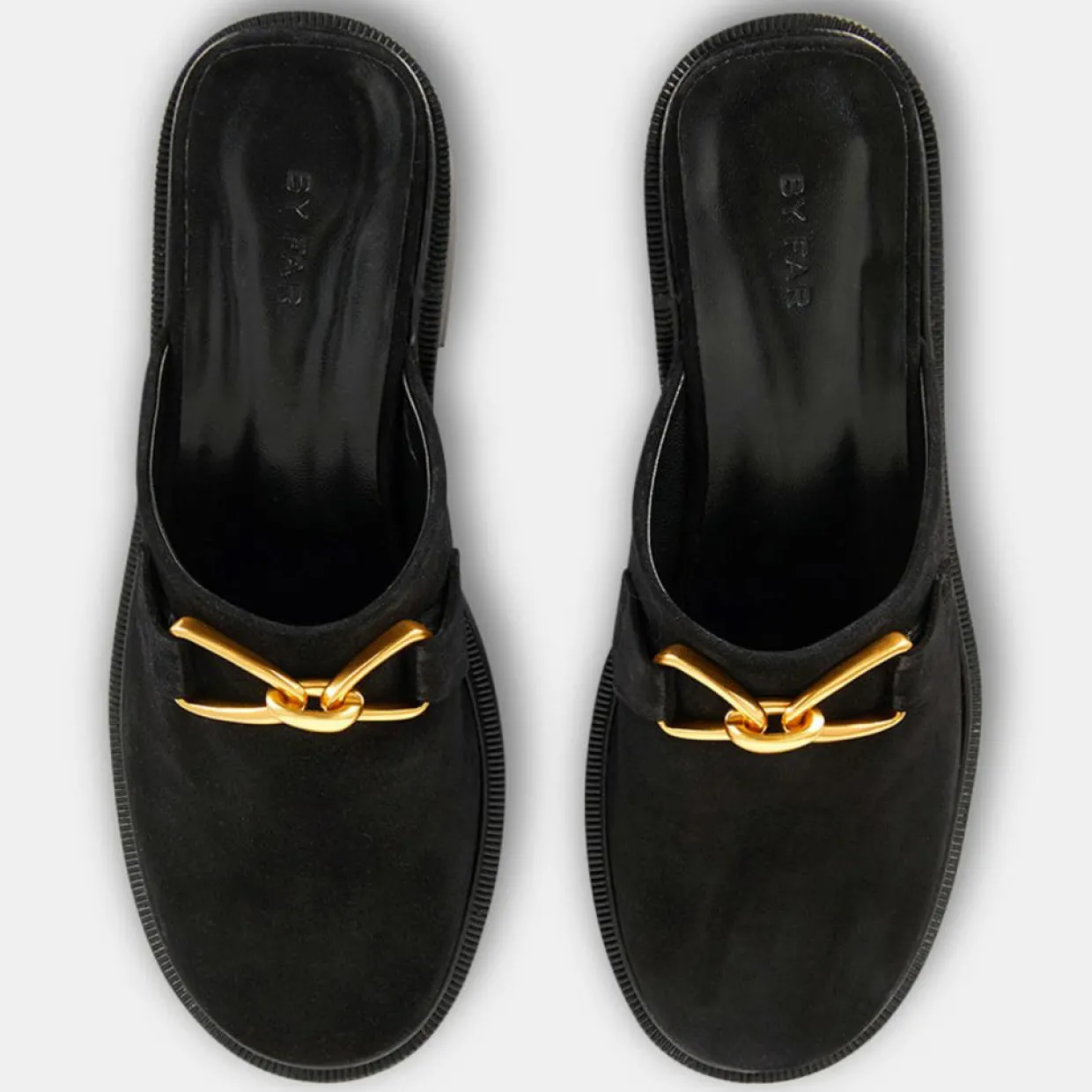 Mules en Cuir sabot noires-By Far Discount