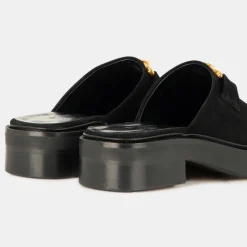 Mules en Cuir sabot noires-By Far Discount