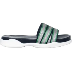 Femme Liu-Jo Sandales Plates^Mules en Cuir Star noir/gris